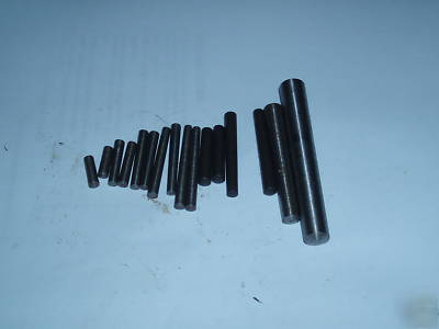 Set of 16 taper pins, nine different sizes. taper pin