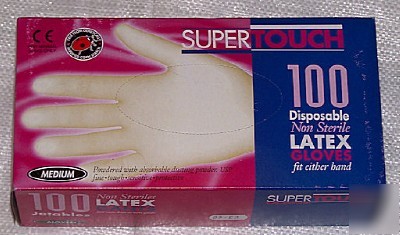 100 disposable mediun size non sterile latex gloves