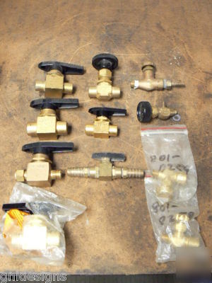 11 brass ball & needle valves â˜… swagelok whitey & more 
