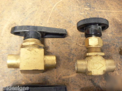 11 brass ball & needle valves â˜… swagelok whitey & more 