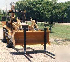 Drive on loader bucket pallet forks for tractor case