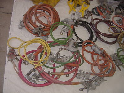 Huge lineman tool lot 16 grade insulated hv jumpers wow