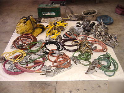 Huge lineman tool lot 16 grade insulated hv jumpers wow