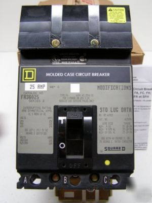 New square d FA36025 25 amp 3 pole 600V circuit breaker 