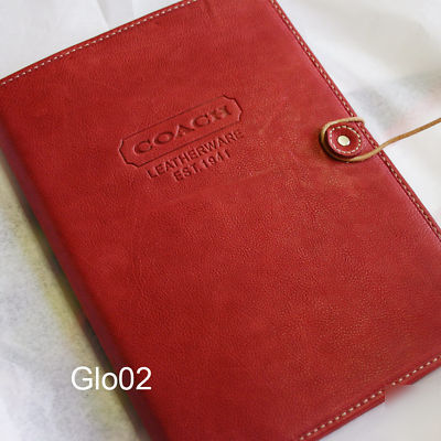 Nwt coach men's 6X8 red leather daily journal planner