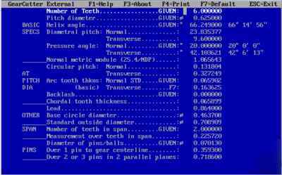 Software program for helical & spur gears mow dp 