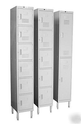 6 tiers employee locker, powder coated premium steel