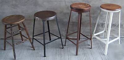 #8 vtg.metal uhl industrial drafting stool,foot rest 