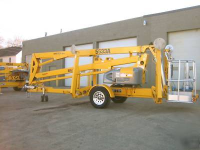 2007 bil-jax towable boom lift man 55/33A, refurbished 