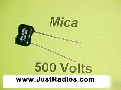 2200PF at 500V dipped silver mica capacitors : qty=5