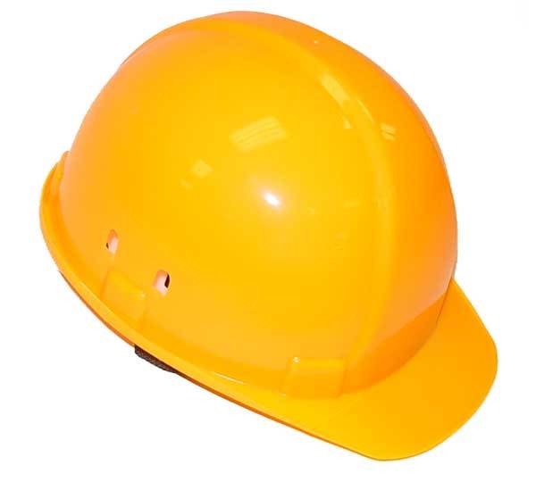 3 pc lot yellow construction safety hard hats/helmets