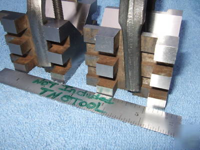 Brown&sharpe 750 b matched pair v-block hardened clamp 