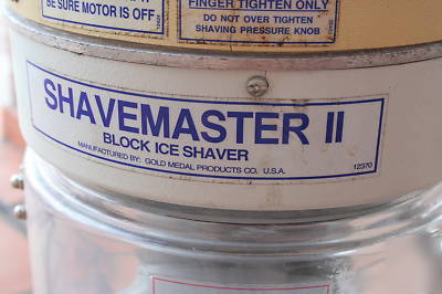 Gold medal shavemaster ii block ice shaver machine 
