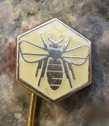 Honeycomb hexagonal czech bee keepers assoc apiary pin