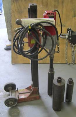 Milwaukee dymodrill diamond core drill + stand + 3 bits