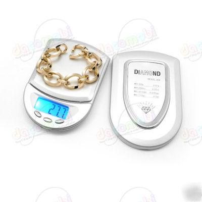 Mini 0.1 gram digital diamond pocket scale lcd display