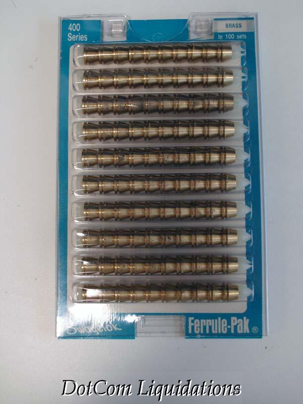 New 100 swagelok 400 series brass Â¼ tube ferrules ** **