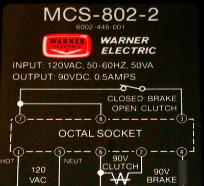 New brand warner electric power supply model #mcs-802-2