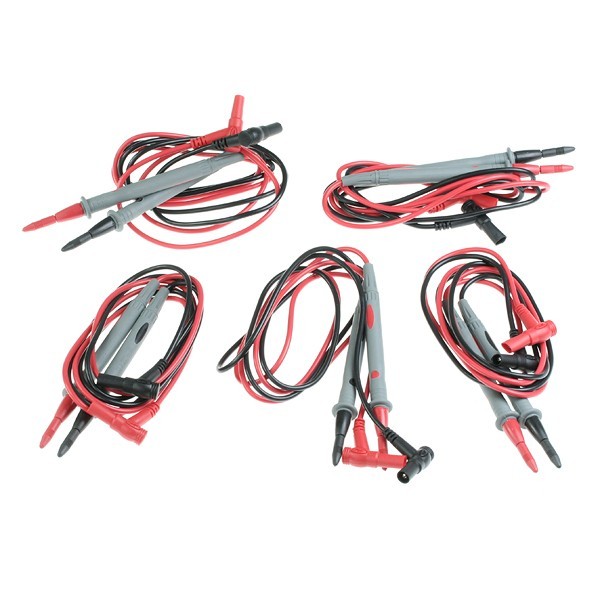 New pack of 5 pair standard multimeter test leads probe 