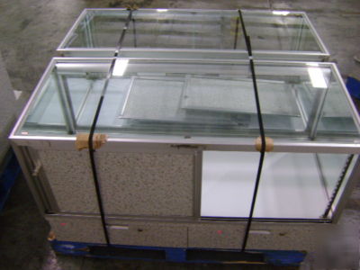 Retail floating showcases jewelry display 13 pieces