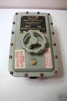 Snap-lock motor controller national acme co. 440 volt