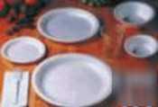 White foam dessert plate - 6 oz. - FS6BPY