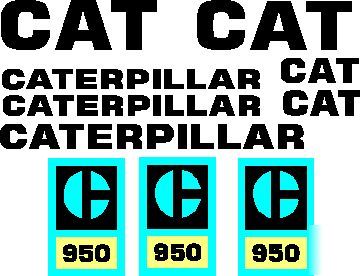 Decal sets for cat dozers, loaders, excavators, graders