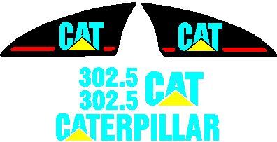 Decal sets for cat dozers, loaders, excavators, graders