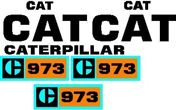 Decal sets for cat dozers, loaders, excavators, graders