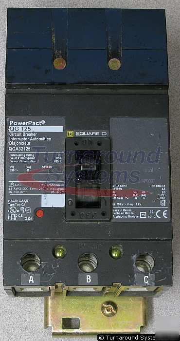 New square d QGA32125 circuit breaker, 125 amp, 65 ka 