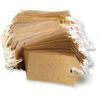 Pk of 500 premium quality 146 x 73 mm buff strung tags