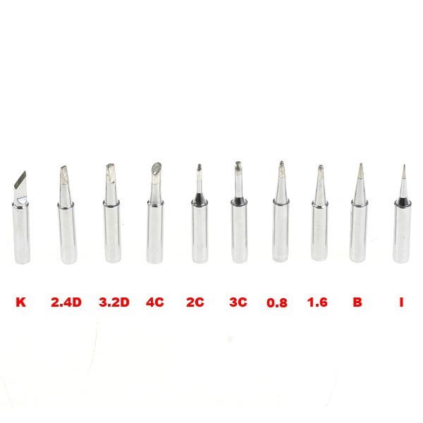Set of 10 solder soldering iron tips tool replaceable