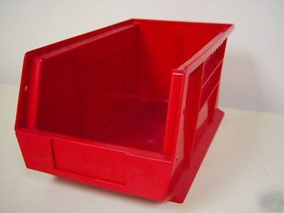 Small red quantum storage bins 10.87 X5.5 X5 (7 each)