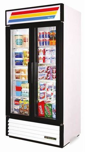 True gdm-35 swing glass door refrigerator merchandiser