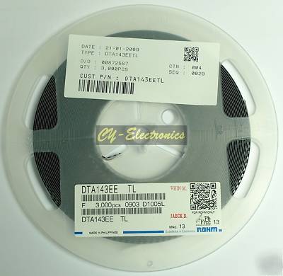 1000 pcs DTA143 ee tl pnp epitaxial transistor rohm