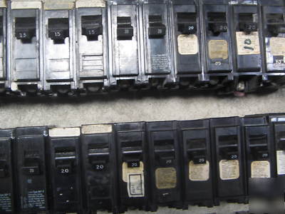 30 murray mp 15-50 amp 1P 2P circuit breaker lot used