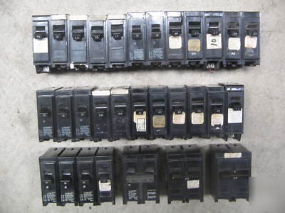 30 murray mp 15-50 amp 1P 2P circuit breaker lot used