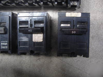 30 murray mp 15-50 amp 1P 2P circuit breaker lot used