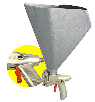 Air texture drywall hopper gun spray wall ceiling paint
