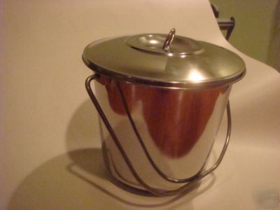 New stainless steel milk pail bucket with lid 6QT 