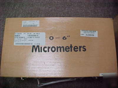 Precision 6 piece outside micrometer set msrp $230.00