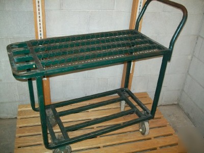 Rolling 2 tier stock warehouse cart