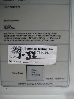 Siemens sbs 4040 SBS4040 SBS4040F 4000 amp SB50TP02G