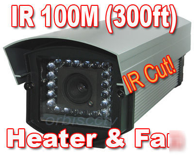 Cctv outdoor 100M ir d/n camera 1/3 ccd 480TVL ir cut