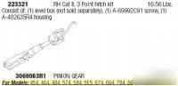 Case/ih,farmall cat 2, 3-pt leveling screw,lift link,rh