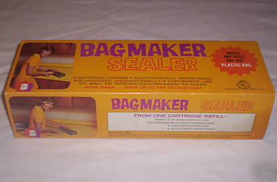 New bag maker bagmaker bag sealer re-sealer retro green