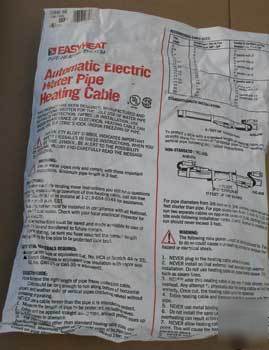 New easyheat cahb-80 80' electric pipe heating cable