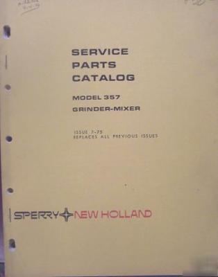 New holland 357 feed grinder parts manual