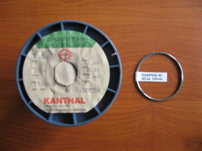 Nichrome wire 30 ga (0.26 mm) 30 ft (9 m) nikrothal 80