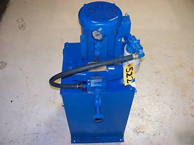 Parker hydraulic power unit 14GPM 5HP H77AA2B gear pump